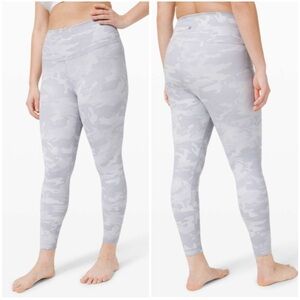 Lululemon Wunder Under High-Rise Tight 25" *Luxtreme Size 2 White Camo W5CQUS